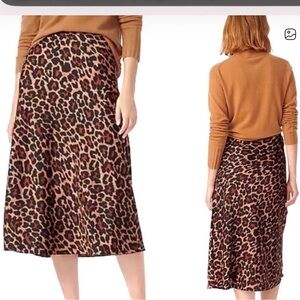 NWT J.Crew Pull-On Slip Skirt in Leopard xxs